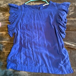 Staccato Royal Blue Ruffle Sleeve Blouse